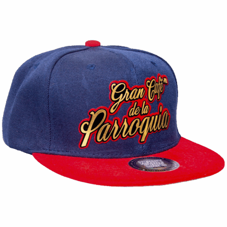 Gorra Gran Café de la Parroquia Azul con Rojo